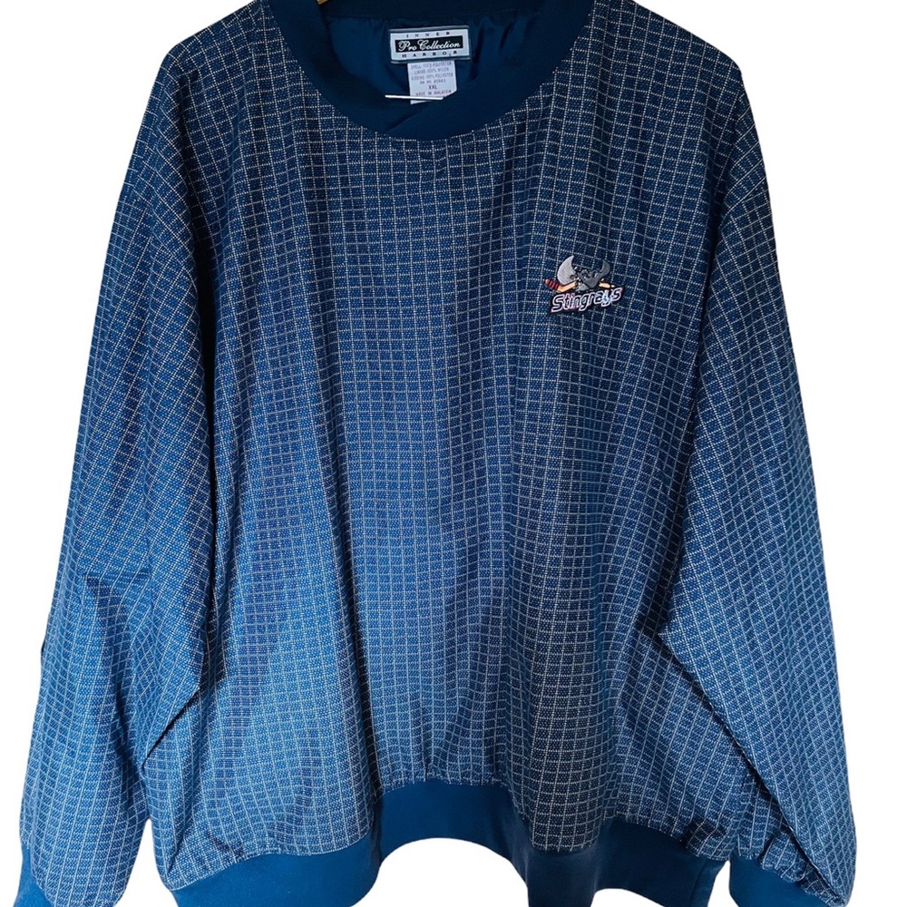 VTG Vintage Inner Harbor Pro Collection Blue Lightweight Pullover Stingrays Logo